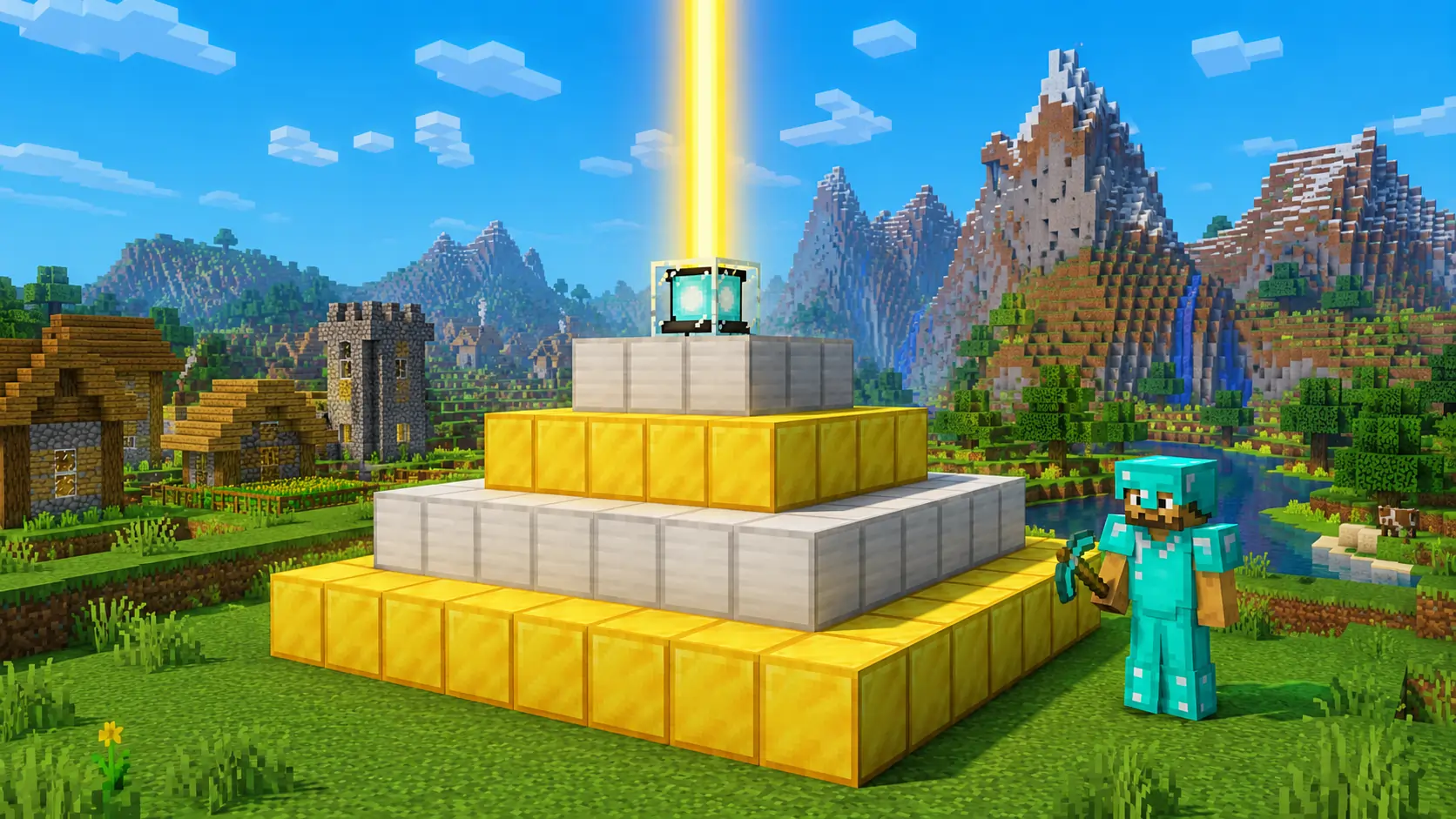 how to make a Beacon in Minecraft survival mode